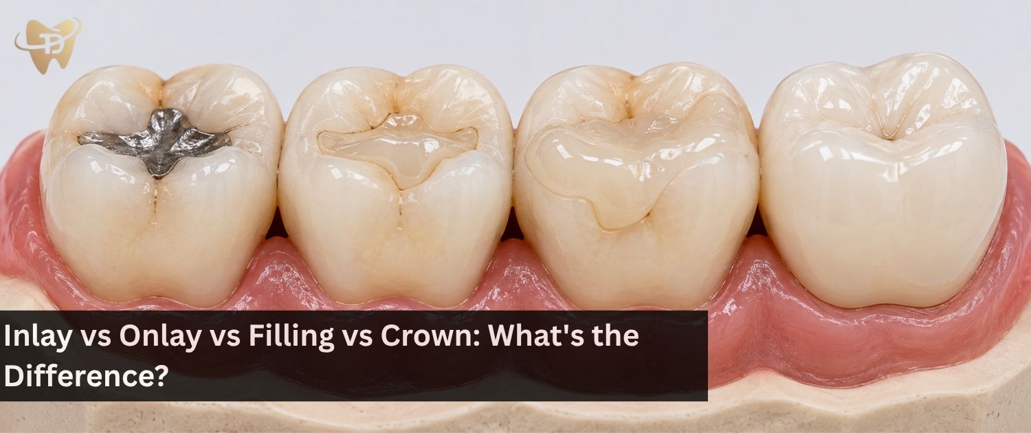 inlay vs onlay vs filling vs crown